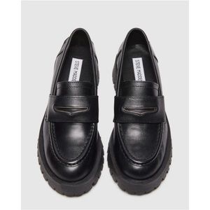 Steve Madden Lawrence Black Loafers Size 8